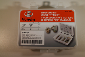 Kubota #77700-06283 80 Piece Metric Grease Fitting Kit