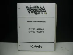 Kubota G1700/G1800/G1900/G200  Service Manual  Part #97897-10835