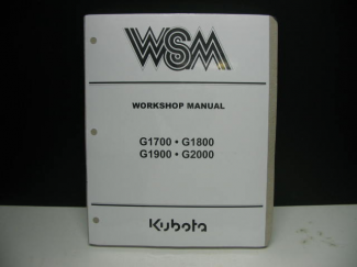 Kubota G1700/G1800/G1900/G200  Service Manual  Part #97897-10835