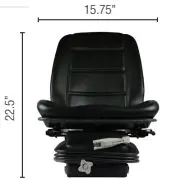 Image 1 for #SEA-COM2210X Narrow Deluxe Suspension Seat, Black
