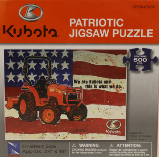 Kubota #77700-07905 Kubota 500 Piece Patriotic Jigsaw Puzzle