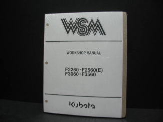 Kubota F2260 F2560E F3060 F3560 Work Shop Manual  Part #97897-11903