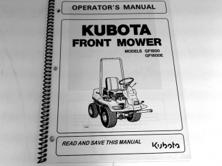 Kubota #K3311-62923  GF1800, GF1800E Operators Manual 