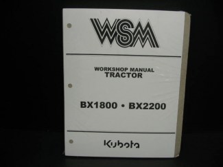 Kubota #97897-12462 BX1800, BX2200 Shop  Manual