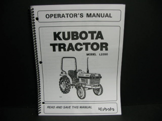 Kubota L2350 Owners Manual Part #32310-19712