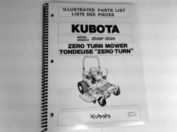 Kubota ZD28 Parts Manual Part #97898-41383