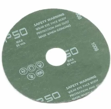 Image 2 for #F71669 Resin Fibre Sanding Disc, Aluminum Oxide, 4-1/2 in x 7/8 in Arbor, 50 Grit