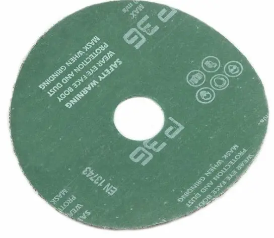 Image 2 for #F71668 Resin Fibre Sanding Disc, Aluminum Oxide, 4-1/2 in x 7/8 in Arbor, 36 Grit