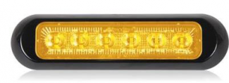 Maxxima Lighting #M20389YCL Thin Low Profile 6 LED Amber Clear Lens Class 1 Warning