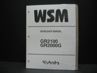 Kubota GR2100 GR2000G Service Manual Part #97897-15380