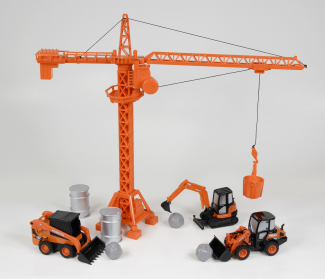 Kubota #77700-10060 1:64 DieCast Construction Equipment & Crane Playset