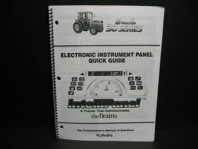 Kubota #97897-51410 Grand L30 Instrument Panel Electrical Guide