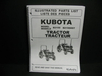 Kubota #97898-20341 B2150DT/E B2150HSD/HSE Parts Manual