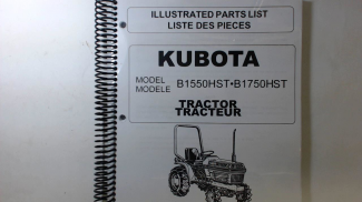 Kubota B1550HST / B1750HST Parts Manual Part #97898-20331