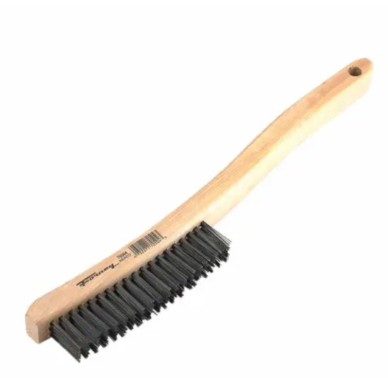 Image 1 for #F70504 Scratch Brush with Long Handle, Carbon, 3 x 19 Rows