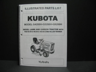 Kubota G4200H/G5200H Parts Manual Part #97898-20211