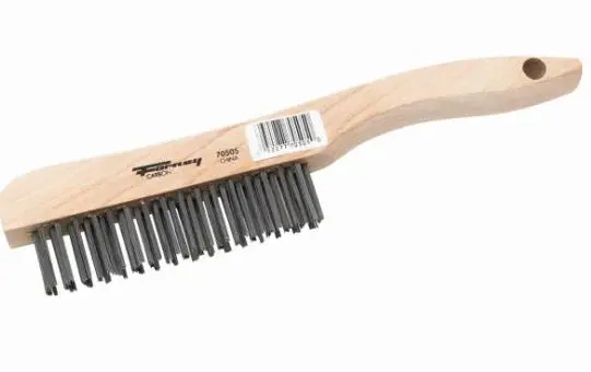 Image 1 for #F70505 Scratch Brush with Shoe Handle, Carbon, 4 x 16 Rows