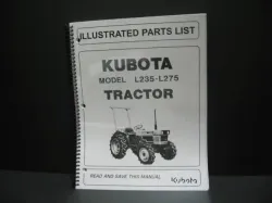 Kubota L235/L275 Parts  Manaul Part #97898-20750