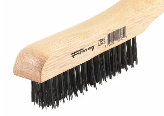 Image 2 for #F70505 Scratch Brush with Shoe Handle, Carbon, 4 x 16 Rows