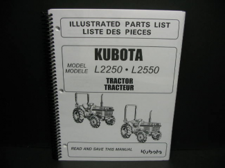 Kubota L2250/L2550 Parts  Manual Part #97898-21040