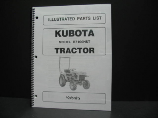 Kubota B7100HST Parts Manual Part #97898-21000