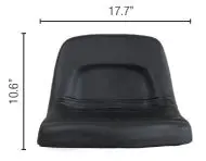 Case IH #SEA-LG6BEX Universal Pan Seat, Black