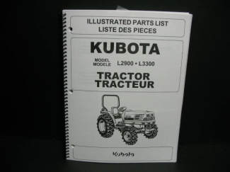 Kubota L2900/L3300 Parts  Manual Part #97898-21600