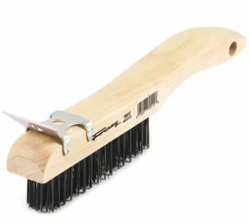 Image 1 for #F70512 Scratch Brush with Scraper, Carbon, 4 x 16 Rows