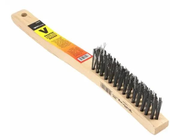 Image 1 for #F70522 Scratch Brush, V-Groove, Carbon, 3 x 19 Rows