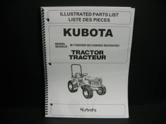 Kubota B1700HSD / B2100HSD / B2400HSD Parts Manual Part #97898-21711