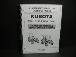 Kubota L3130/L3430/L3830 Parts manual Part #97898-22662