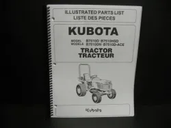 Kubota #97898-22900 B7510 Parts Manual