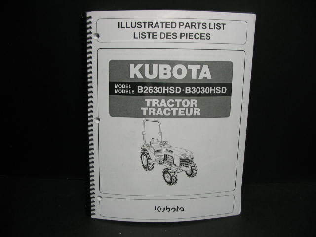 Kubota #97898-23040 B2630HSD / B3030HSD  Parts Manual