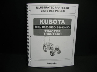 Kubota B2630HSD / B3030HSD  Parts Manual Part #97898-23040