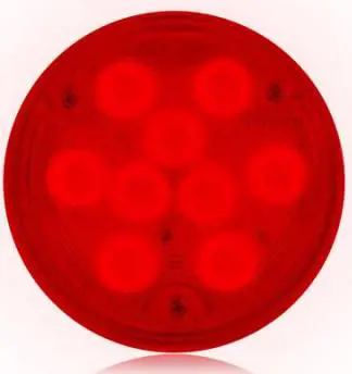 Image 1 for #M42365R-X 4" Round Red Low Profile Low Profile STT Surface Mount PL-3