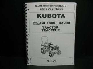 Kubota BX1800/BX2200 Parts Manual Part #97898-41286