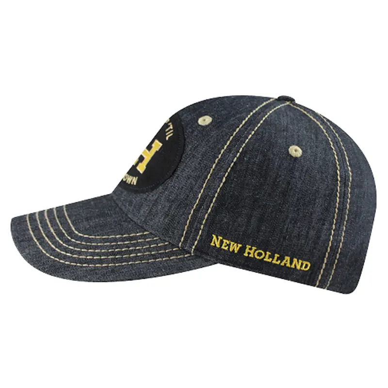 Image 2 for #NH07-2673 New Holland Dark Denim Patch Velcro Back Cap