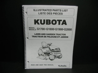 Kubota G1800/G1900/G2000 Parts Manual   Part #97898-40712
