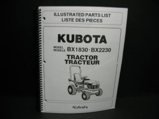 Kubota BX1830D/BX2230 Parts Manual Part #97898-41450