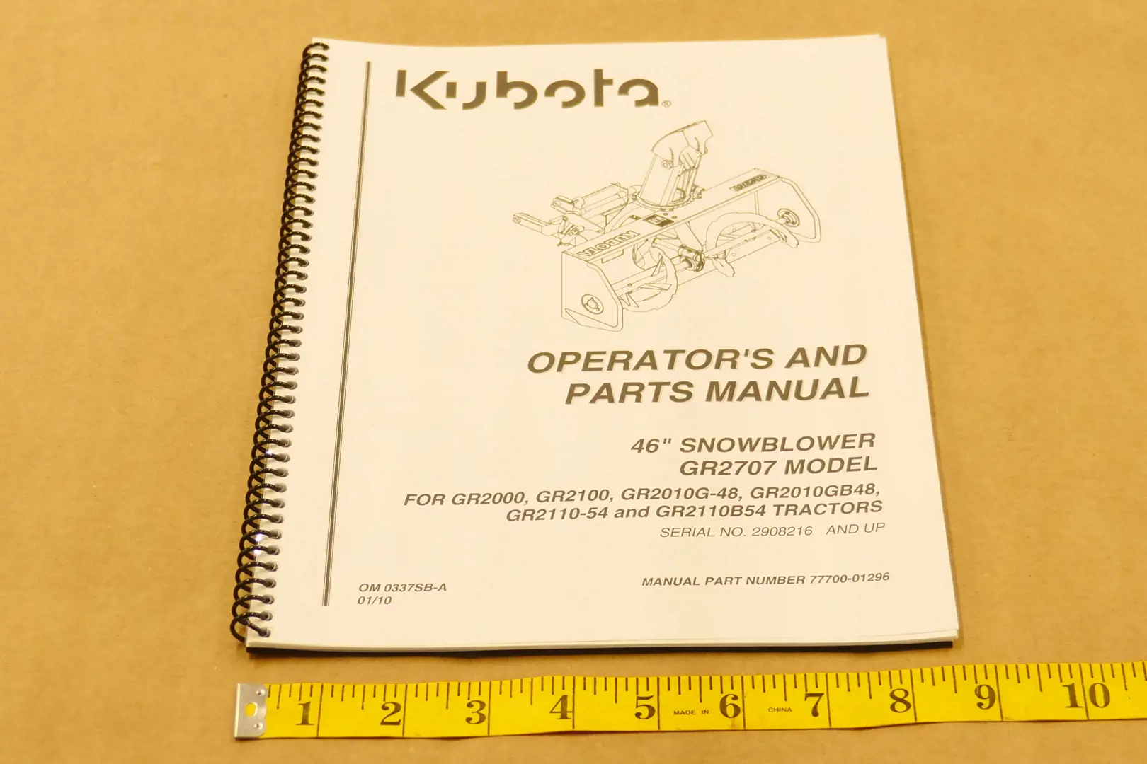Image 3 for #77700-01296 GR2707 46" Snow Blower Operators Manual
