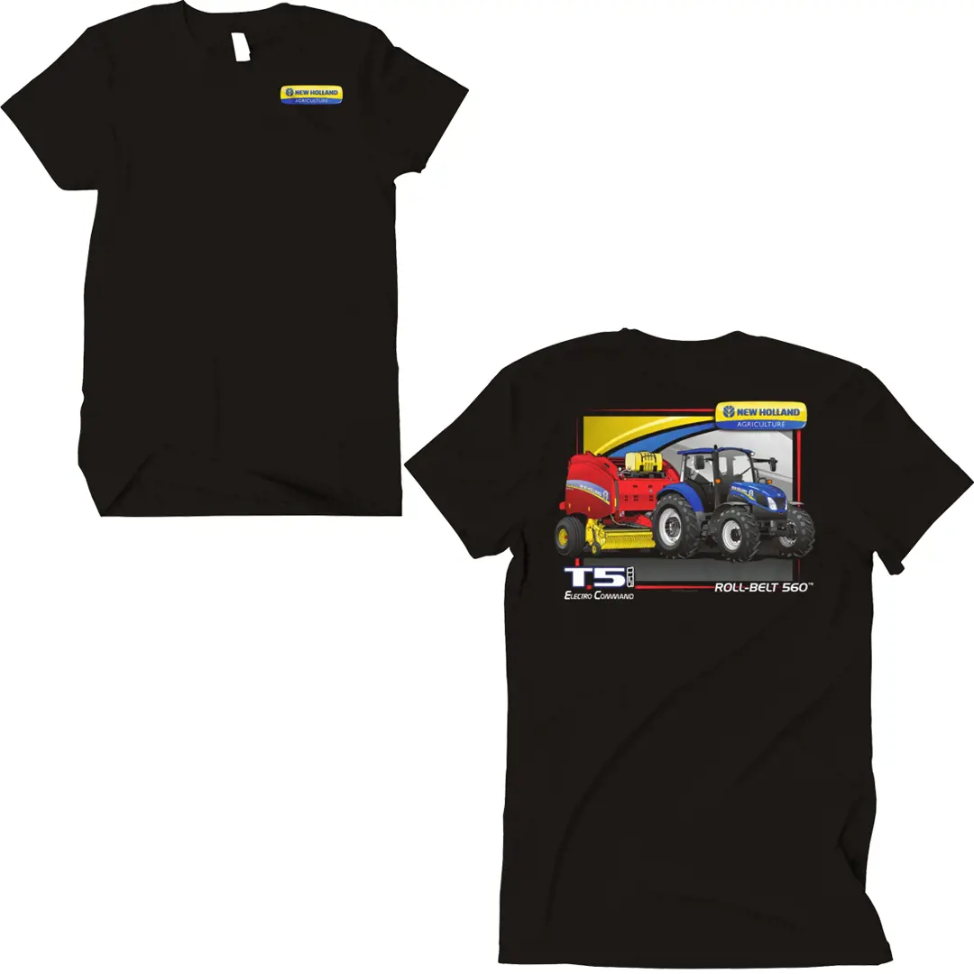 Image 1 for #NH30 New Holland T5.115 Black T-Shirt