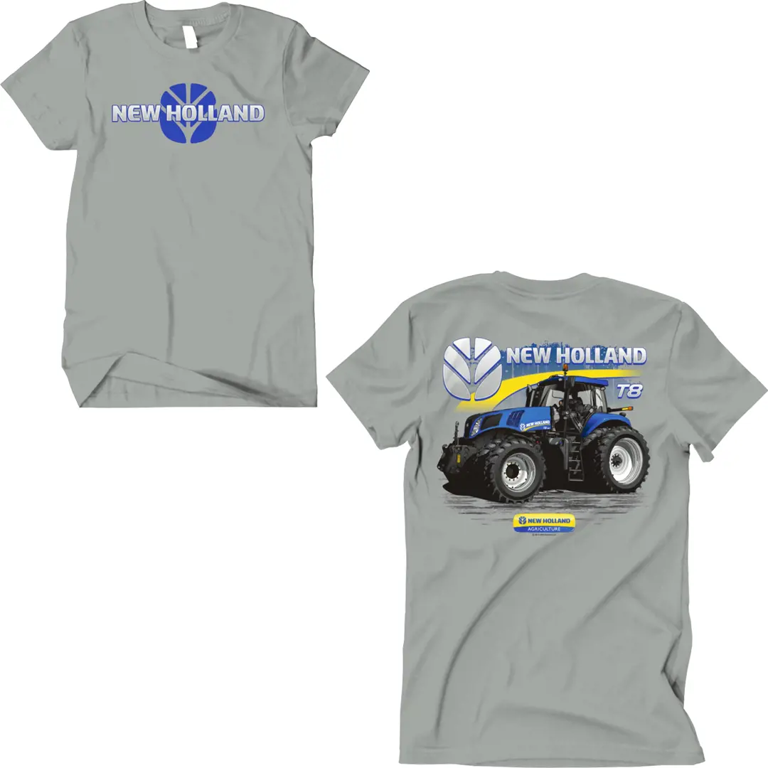 Image 1 for #NH32 New Holland T8 Sport Grey T-Shirt