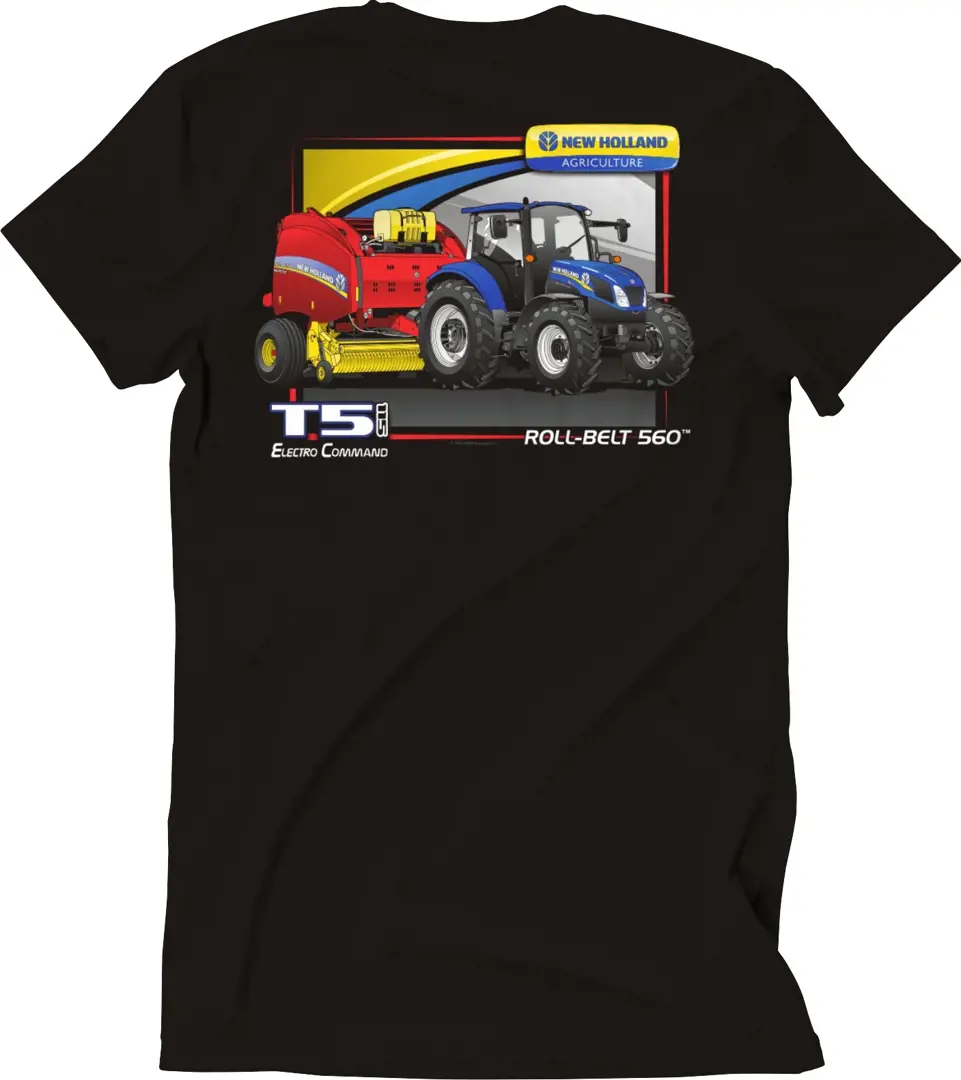 Image 3 for #NH30 New Holland T5.115 Black T-Shirt