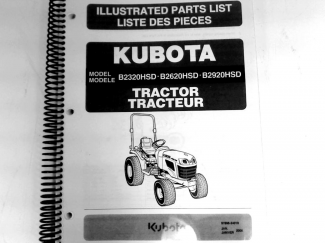 Kubota B2320/ B2620/ B2920HSD Parts Manual Part #97898-24010