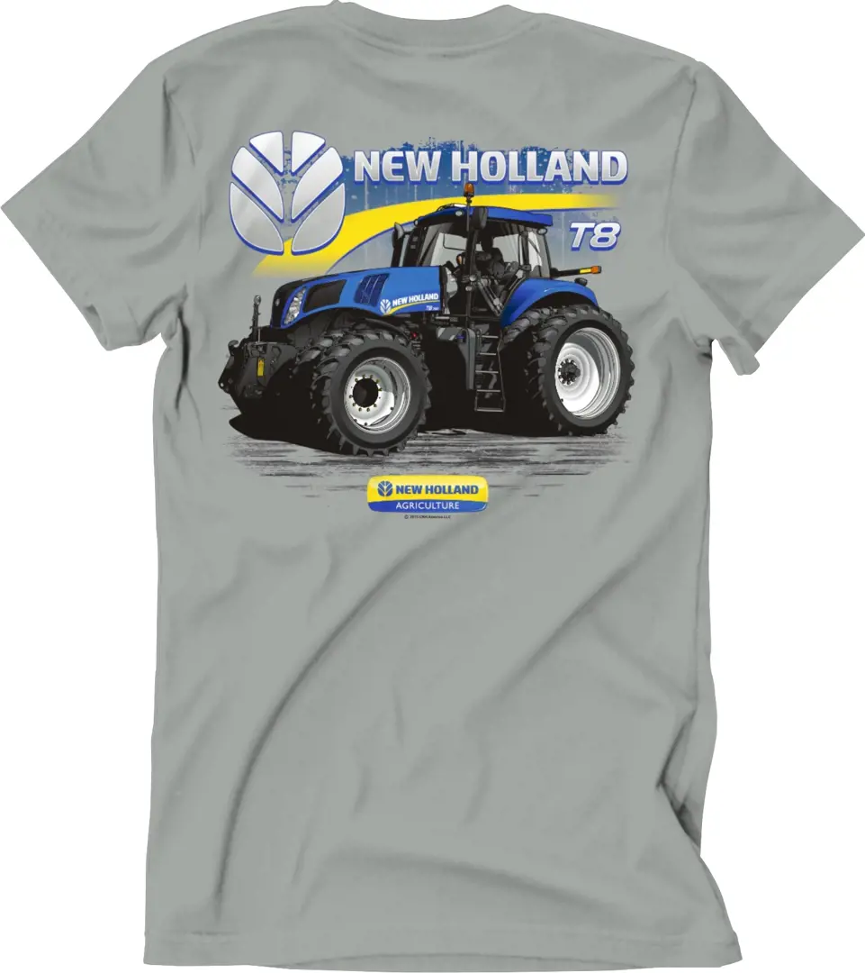 Image 3 for #NH32 New Holland T8 Sport Grey T-Shirt