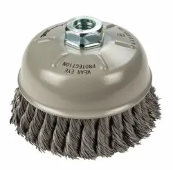 Forney #F72871 Command PRO Cup Brush Knotted, 6" x .020" x 5/8"-11