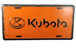 Orange Kubota License Plate Part#2002228400001