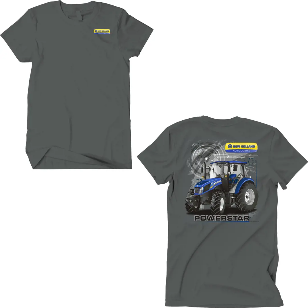 Image 1 for #NH35 New Holland T4 Powerstar Charcoal T-Shirt