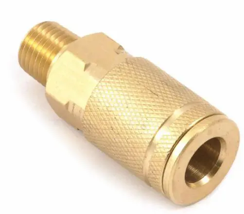 Image 1 for #F75309 Tru-Flate Style Coupler, 1/4" x 1/4" MNPT