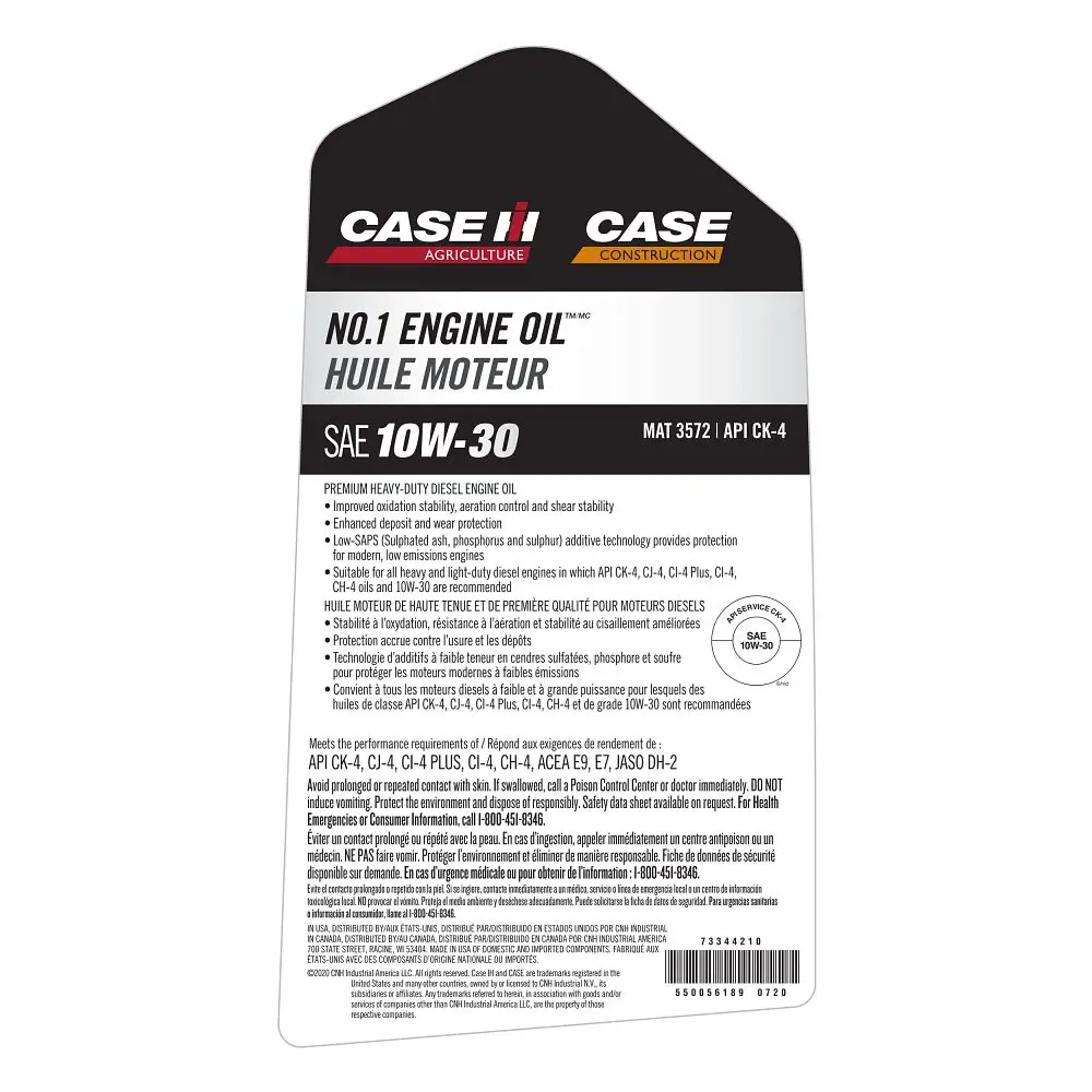 Case IH #73344210 10W-30 CK-4 Engine Oil